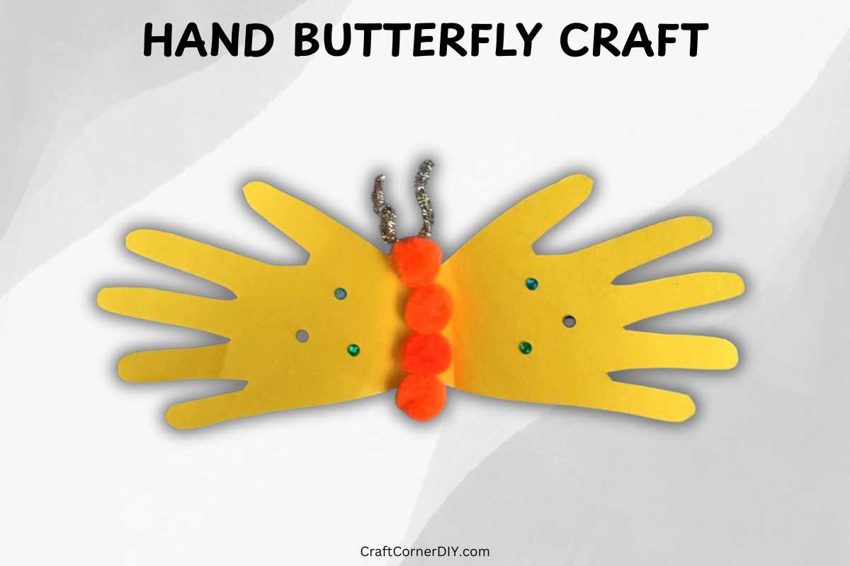 Handprint Butterfly Craft For Kids