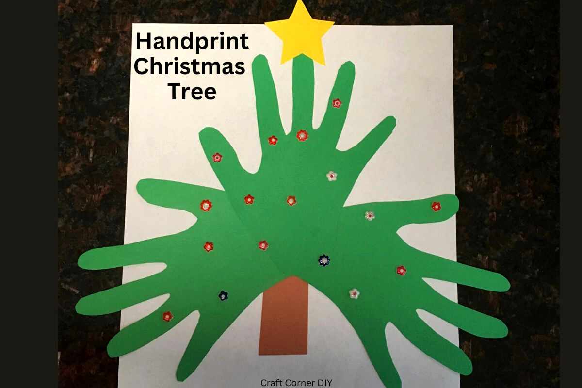 Handprint Christmas Tree Craft For Kids 