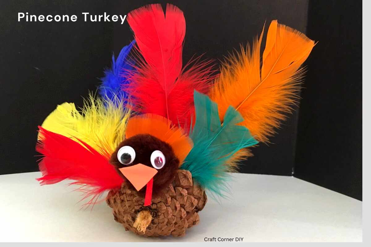 Pine cone store turkey craft