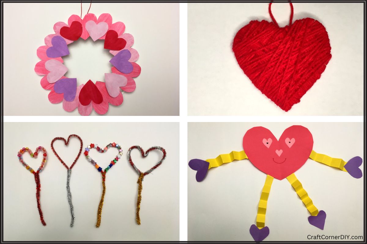 Easy Heart Crafts For Kids, Perfect For Valentine's Day | Craft Corner DIY