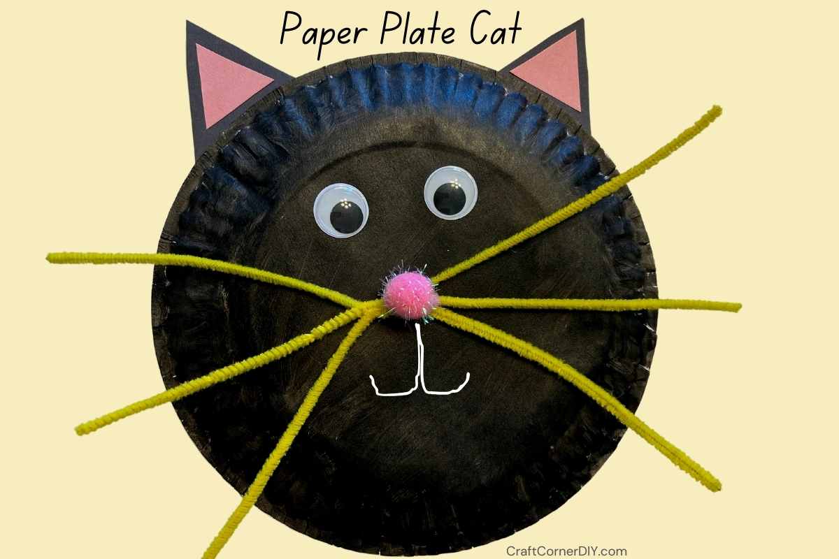 Paper Plate Cat Craft For Kids | Craft Corner DIY