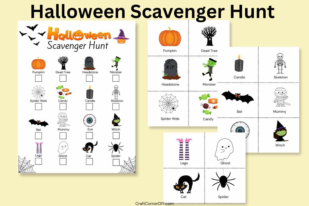 Halloween Scavenger Hunt | Craft Corner DIY