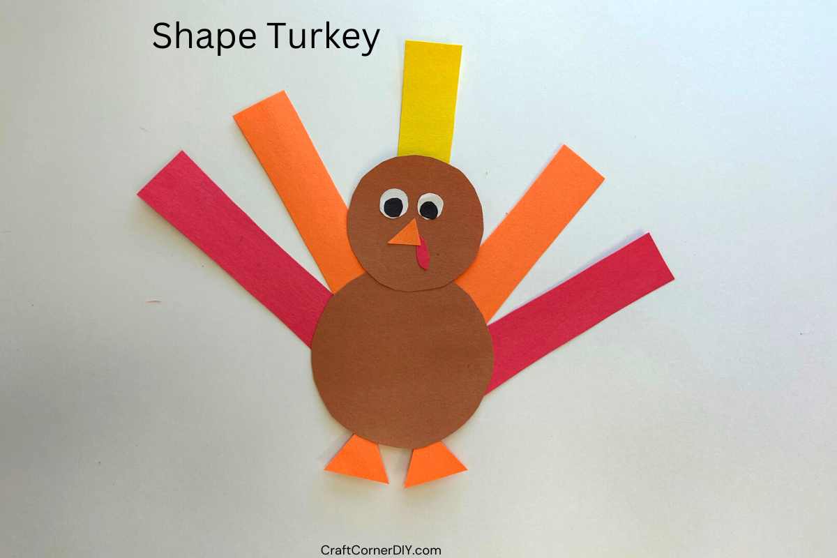 Shape Turkey Craft For Kids | Craft Corner DIY