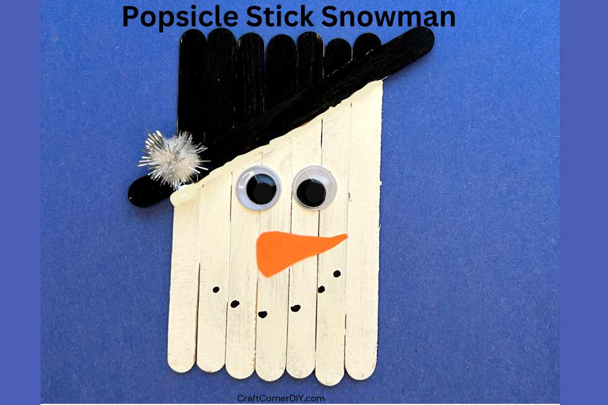 Popsicle Stick Snowman Craft: Winter Kids Craft | Craft Corner DIY