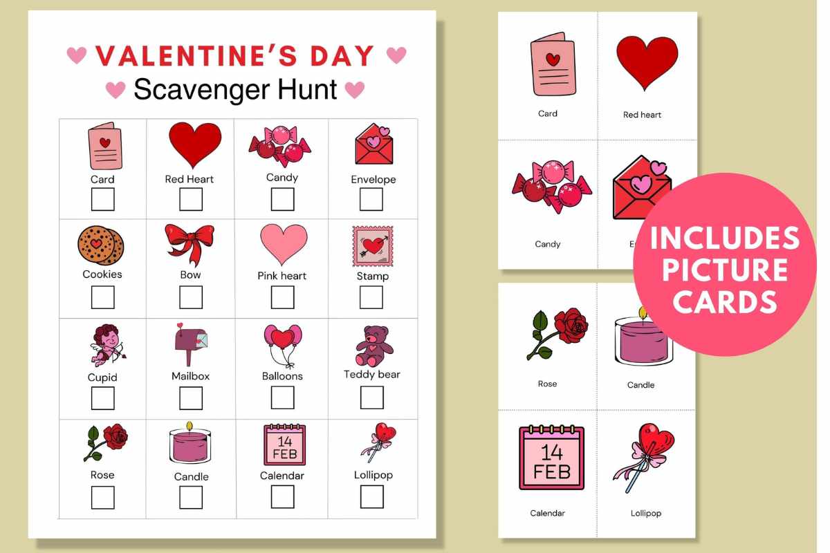 Valentine's Day Scavenger Hunt | Craft Corner DIY