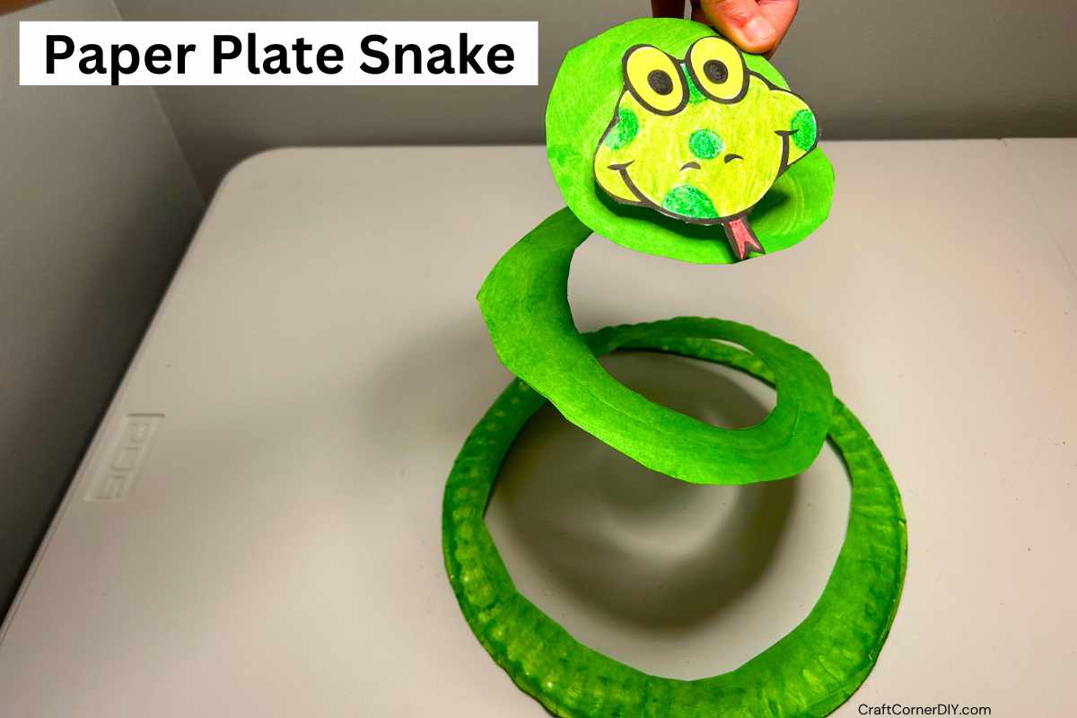 Paper Plate Snake Craft: Free Printable | Craft Corner DIY