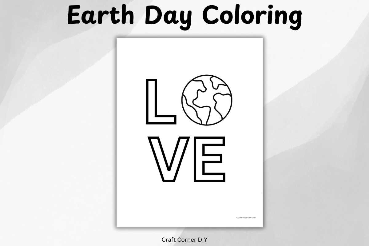 Earth Day Coloring Pages: Free Printable | Craft Corner DIY
